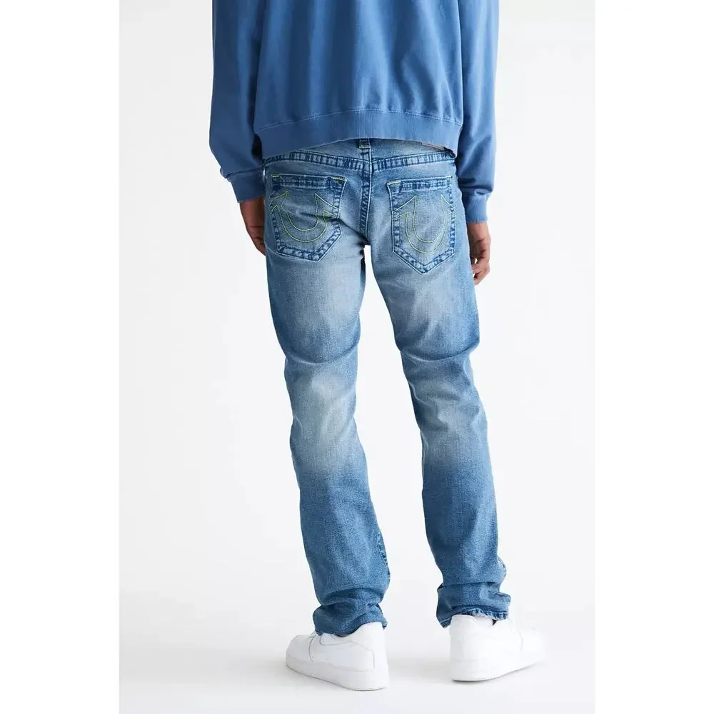 New True Religion Ricky Straight Fit Denim Jeans $159 Sz 32 Stretch Fabrication
